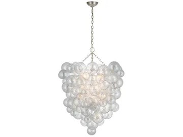 TALIA - Grande Entry Chandelier in Burnished Silver Leaf by Visual Comfort Europe - view 2